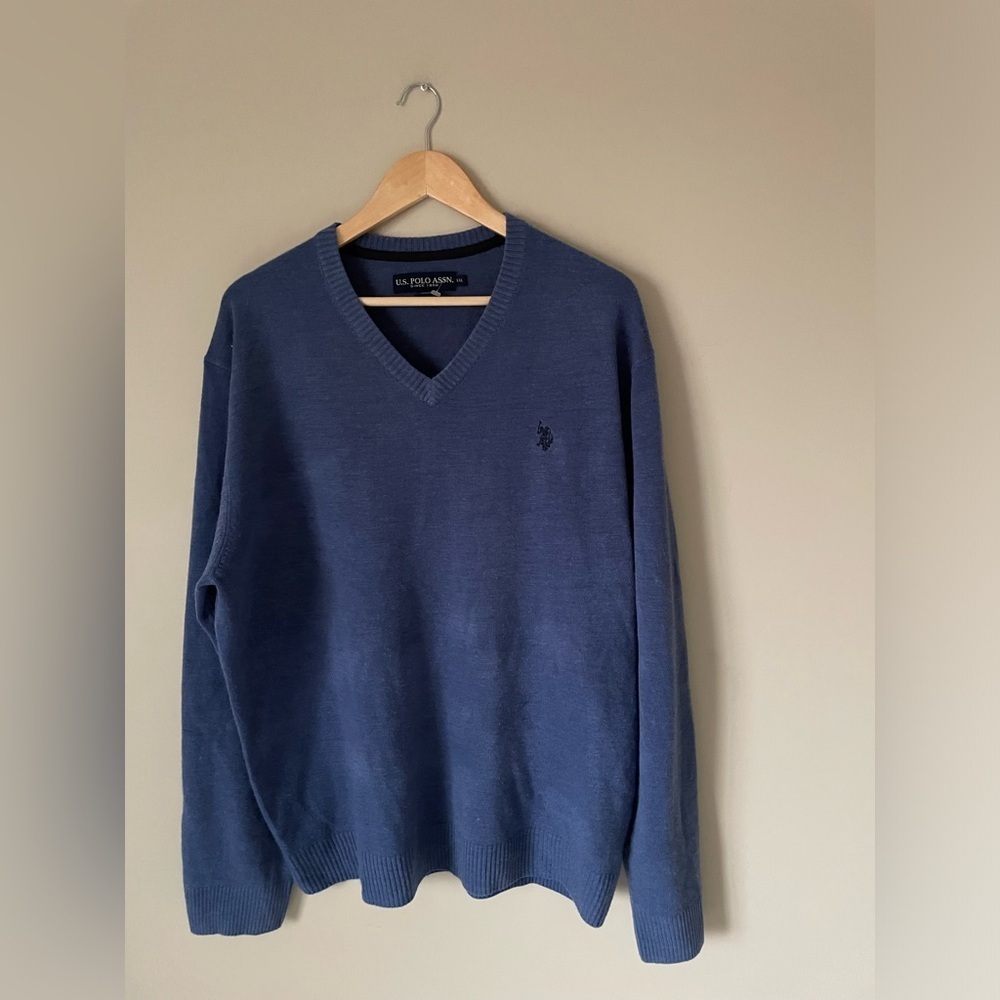 U.S. Polo Assn. Men's dark Navy V-Neck Sweater XXL NWOT